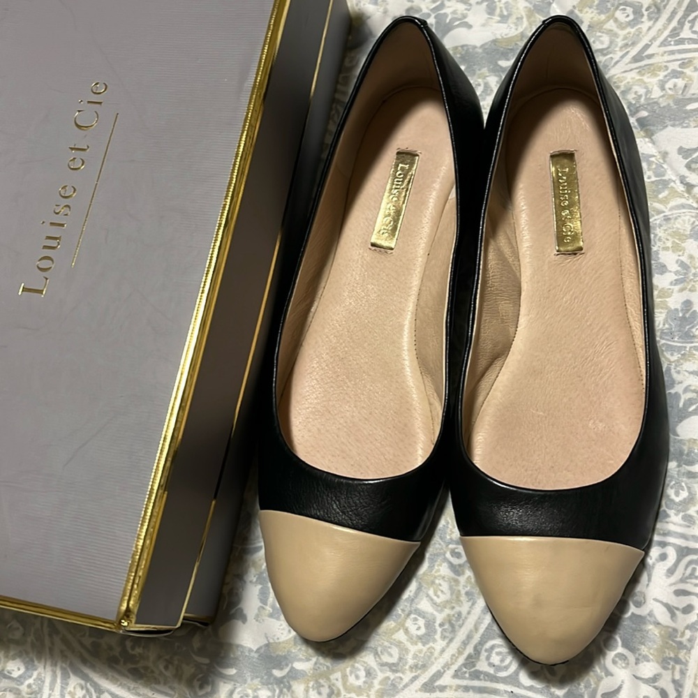 Louise et Cie Lo - Abruzzo Size 8 Black and Tan Flats